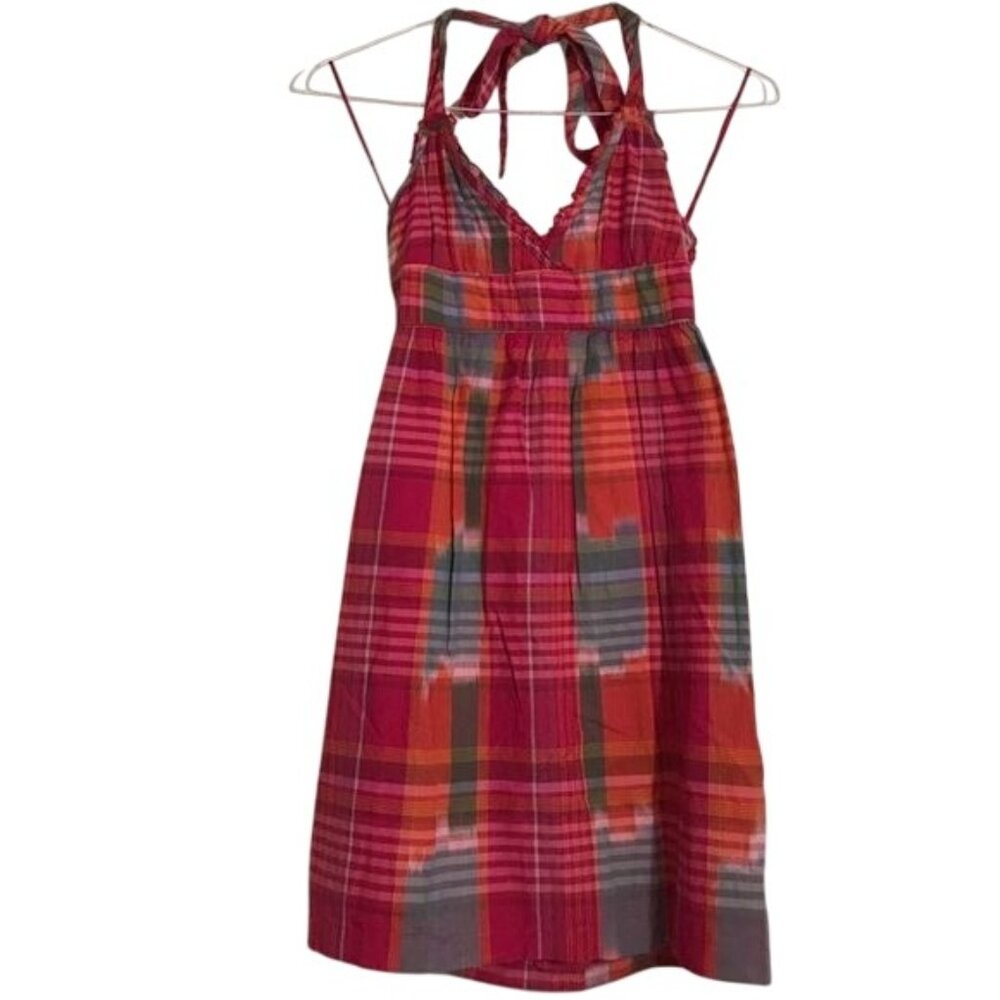 NWT Aeropostale Halter dress, size small, 100% Cotton, multi-colored plaid